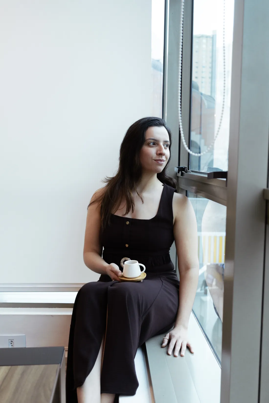 Aline Fernanda no consultório de nutrição na Av. Batel, em Curitiba